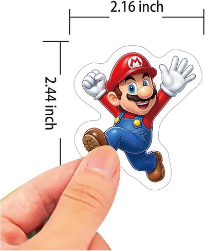 100Pcs Mario Galaxy Stickers Set, Cute Waterproof Sticker, DIY Decoration of Items Like Notebooks, Phone, Water Bottles and Helmets, Great Party Favors for Movie Fans in Saudi Arabia