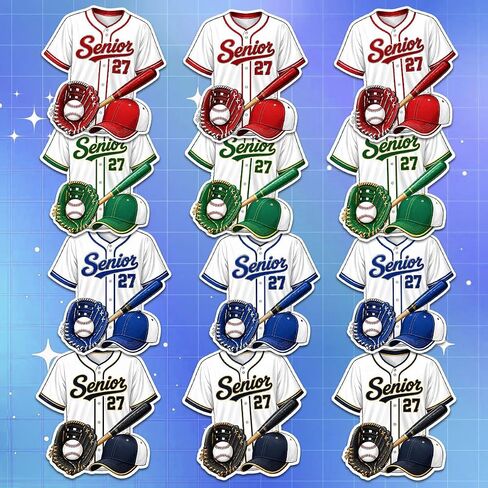 12Pcs-3" Senior 2027 Sticker Pack Cute Girly Boy Pink High School Stickers | for Student Senior Stickers Graduation Class of 2027 Gift College Student Decoration Decal for Laptop Bottle Tablet Case P2 in Saudi Arabia