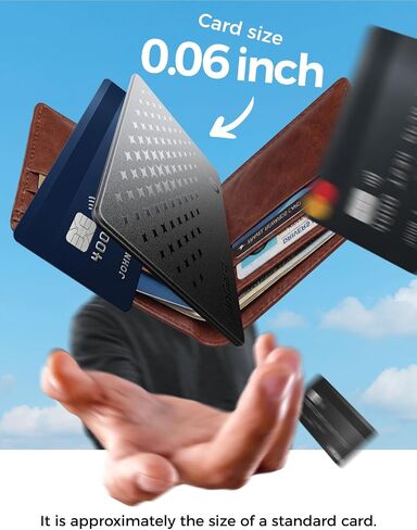 Wallet Tracker Card 0.06in Slim Tracking Card,10 Years Battery Bluetooth Smart Card,Android & iOS Wallet Tracker,Work with Apple Find My & Google Find Hub,IP68 GPS Tracker for Vehicles,Wallet,Keys in Saudi Arabia
