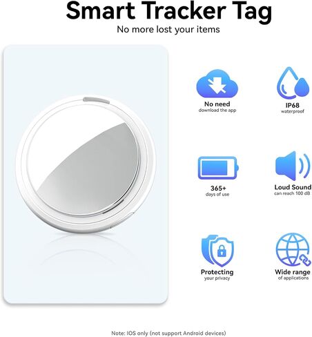Air Tracker Tags-4 Pack, Item Finders Works with Apple Find My(iOS Only), Air Tracker Tags with 4 Case, Bluetooth Tracker Keys Finder and Item Locator & GPS Trackers for Kids/Pets/Dog/Luggage/Wallet in Kuwait