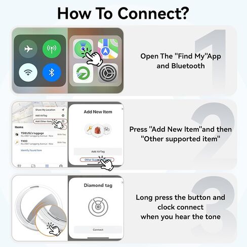 Air Tracker Tags-4 Pack, Item Finders Works with Apple Find My(iOS Only), Air Tracker Tags with 4 Case, Bluetooth Tracker Keys Finder and Item Locator & GPS Trackers for Kids/Pets/Dog/Luggage/Wallet in Kuwait