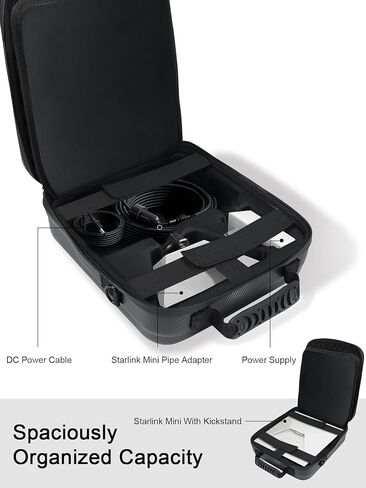 Starlink Mini Case – Protective Travel Carrying Case for Starlink Mini Dish, Kickstand, Pipe Adapter, Power Adapter & Cables Splash-Resistant, Shockproof in Saudi Arabia