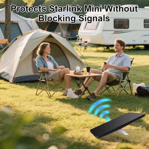 Silicone Protective Case for Starlink Mini Satellite Dish | Portable Cover Design，Equipped with Black Masking Plate，Ideal for Outdoor Camping RV in Saudi Arabia