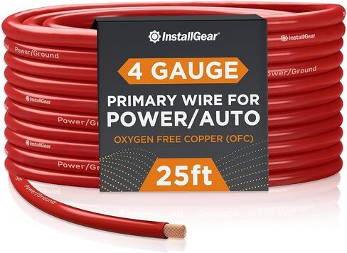 1/0 Gauge Wire (25ft) - Copper Clad Aluminum CAA Automotive Wire, Car Amplifier Power & Ground, Battery, Car Audio Speaker, RV Trailer Welding Cable in Saudi Arabia