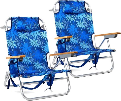 Backpack Beach Chair for Adults Capacity 300 LBS high 5 Position in Saudi Arabia