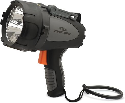 Cyclops Rechargeable 6000 Lumen Portable Handheld REVO Spotlight Flashlight with Car Charger/Adapter in Kuwait
