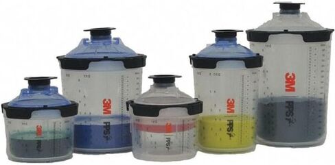 3M 26000 PPS 2.0 Spray Gun Cup, Lids and Liners Kit, Standard, 200-Micron Filter, 22 Ounces, BLACK,SILVER in Kuwait