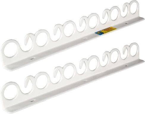 Piranha FD011 Original Vinyl Coated Steel Indoor Outdoor Compact Overhead and Wall Mount Fishing Rod Rack with Installation Hardware, Holds 11 Rods in Saudi Arabia