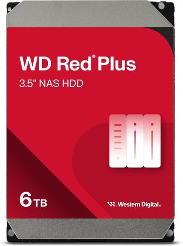 Western Digital 10TB WD Red Plus NAS Internal Hard Drive HDD - 7200 RPM, SATA 6 GB/s, CMR, 512 MB Cache, 3.5" - WD100EFGX | 7200 RPM, SATA 6 GB/s, 512 MB Cache, 3.5, 6 GB/s in Saudi Arabia