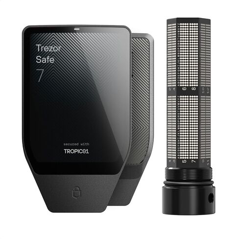 Trezor Safe 7 Hardware Wallet with Keep Metal Seed Backup Bundle – Touchscreen Crypto Security, Secure Element Protection & Cold Storage Recovery Kit (Charcoal Black) in Saudi Arabia