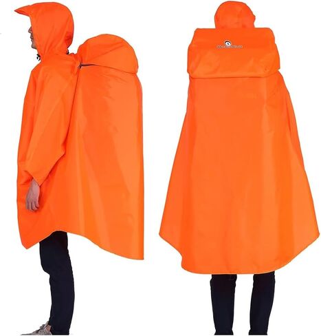Adventure World Globotrekker Backpack Poncho Lightweight Waterproof Rain Poncho for Hiking, Camping, Travel & Outdoor Use in Saudi Arabia
