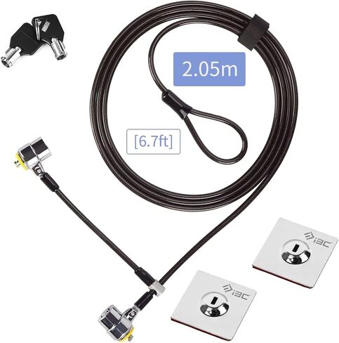 Laptop Lock, Combination Security Lock Cable with Keys and Anchor Plate, Anti Theft Lock for Business Electronics, Monitors, Tablets, Smart Phones (2 Laptop Locks Head) in Saudi Arabia
