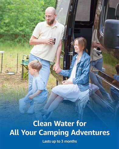Waterspecialist RV Inline Water Filter, Garden Hose & Camper Water Filter | NSF/ANSI Certified, Reduces Chlorine, Odor, Bad Taste and Sediment in Drinking Water, with Flexible Hose Protector in Saudi Arabia