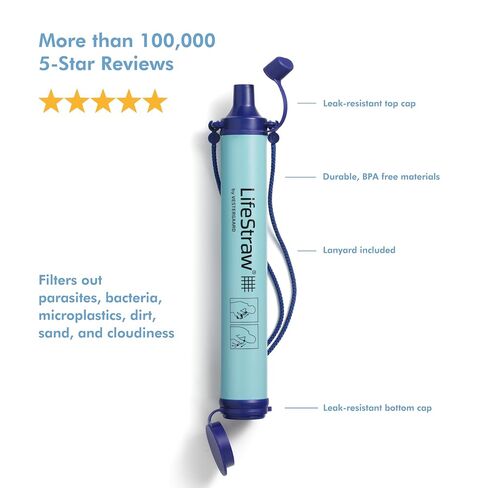 LifeStraw Personal Water Filter for Hiking,Travel and Emergency, Navy, 4 PK | Water Filter for Hiking, Camping, Travel, and Emergency Preparedness, Removes Bacteria & Parasites in Saudi Arabia