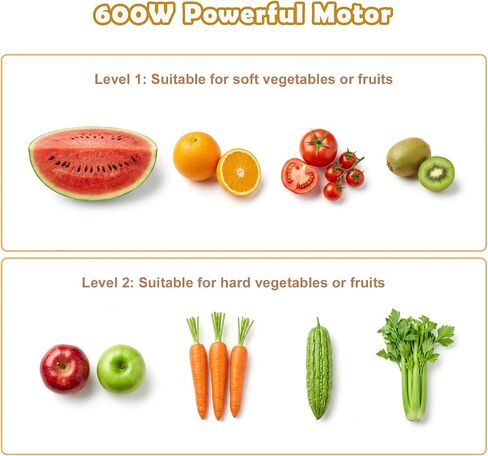 Juicer Machines,600W Portable Electric Fruit Juicer | Easy-Clean Juice Extractor with 3" Wide-Mouth Feed Chute, Dual-Speed Juicer Machine for Vegetable & Fruit & For Home Kitchen in Saudi Arabia