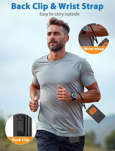 2000mAh Rechargeable Portable AM FM Radio with Bluetooth Speaker | Transistor Pocket Radio with Best Reception Digital Tuning, Flashlight,LCD Screen,Earphone Jack,Sleep Timer and Alarm Clock in Saudi Arabia