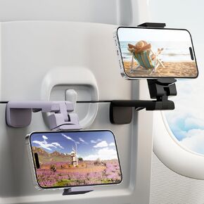 Klearlook Airplane Phone Holder for Flight, Desk, Tray Table | 360° Rotatable, Hands‑free Operation, Pocket‑Size Lightweight, Secure Grip for Most Smartphones in Saudi Arabia
