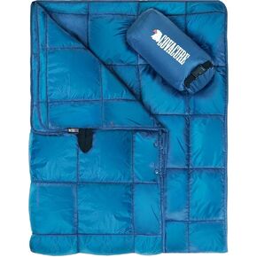 Camping Blanket, Packable Down Alternative Outdoor Blanket 57X78'' | Waterproof & Lightweight Blanket with Snap Buttons, Wearable Warm Puffy Quilt Blocks Wet. For Camping, Hiking, Backpack in Saudi Arabia