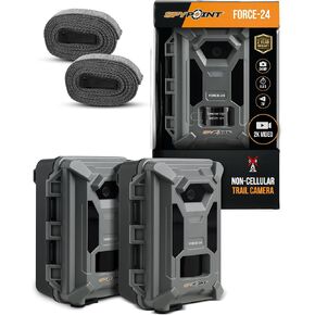 SPYPOINT FORCE-24 Twin Pack Non-Cellular Trail Camera, 2K Video, 24MP Photos, Low-Glow LEDs, Night Vision Game Camera, 70ft Motion Detection, Affordable Trail Cam, Must-Have Hunting Equipment (2) in Saudi Arabia