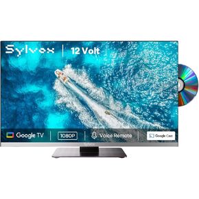 SYLVOX 12 Volt TV, 22" Smart Television with DVD Player Built in, 1080P Google OS ATSC NTSC WiFi Bluetooth HDMI USB, AC/DC Powered, 12V TV for RV Camper Boat Coastal Home (Marine Series) in Saudi Arabia