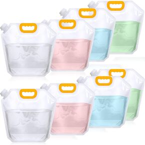 Tessco for you 8 Pack 1.3 Gallon Collapsible Water Bags, Clear in Saudi Arabia