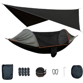 Camping Hammock with Mosquito Net and Rain Fly Tarp | Portable Camping Hammock Double Tree Hammock for Outdoor Indoor Backpacking Travel & Survival in Saudi Arabia