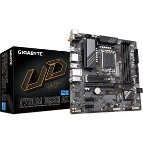 GIGABYTE B760M DS3H AX DDR4 Intel LGA 1700 mATX Motherboard, Support Intel Core 14th/13th/12th Gen, DDR4, 6+2+1 Power Phase, 2X M.2, PCIe 4.0, USB-C, WIFI6E, 2.5GbE LAN, Q-Flash Plus, PCIe EZ-Latch in Saudi Arabia