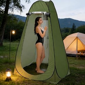 Privacy Shower Tent, 47.2" Wx74.8 H Pop up Portable Camping Tent | Waterproof Outdoor Toilet Changing Dressing Room, with Carry Bag, for Hiking, Camping, Fishing, Beach in Saudi Arabia