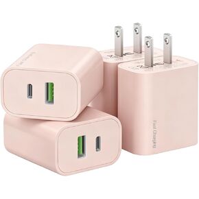 4 Pack USB C Charger Block,20W USB-C & USB-A Port Charger,for i Phone 17/16 | for i Phone 17/16/15/14/13/12/11/X/8, i Pad and more in Saudi Arabia