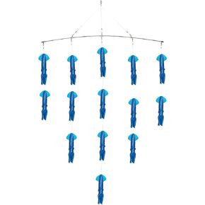 VIKETECH 36’’ Offshore UV Squid Fishing Dredge Teaser for Marlin Tuna Mahi | stainless spreader bar, 5 drops with 14 UV squids, 400lb mono, saltwater trolling, sailfish attractor,mesh bag in Saudi Arabia