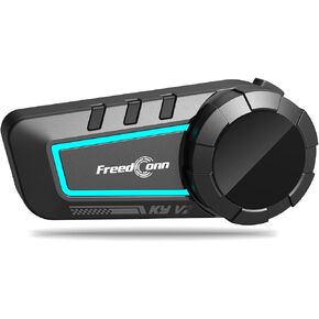 FreedConn KY V2 Motorcycle Helmet Bluetooth 6.0 Headset for Riders, 1 Pack | Dual-Channel Mix, Music Sharing, 500m 2-Way Helmet Intercom, Smart Noise Cancelling, Voice Assistant & Dual Phone Connection in Saudi Arabia