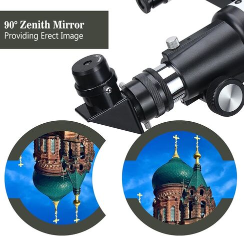 Telescopes, Telescope for Kids and Adults Beginners, 70mm Aperture 400mm Focus Length Refractor Travel Telescope with AZ Mount for Observe The Moon and Landscape-Black in Saudi Arabia