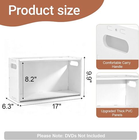 2-Pack Stackable CD DVD Storage Rack, Holds 58 CDs or DVDs | 2-pack stackable CD DVD storage rack holds 58 CDs or DVDs, saves space, displays disc cases, and makes a gift for collectors. in Saudi Arabia