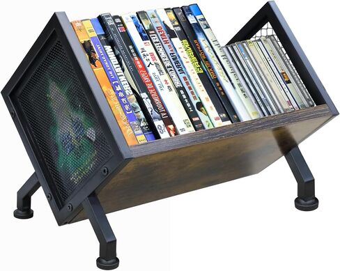 PUTNATRURE DVD Storage Rack, Expandable Video Game Shelf & Blu Ray Holder | Holds 36 Cases, Desktop Media Bookshelf, Adjustable Width, Compact Disc Organizer, Metal Stand, Rubber Feet in Saudi Arabia