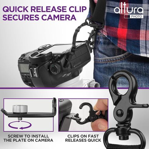 Altura Photo Camera Strap with Quick Release & Safety Tether - Camera Strap for Photographers for Sony, Nikon, & Canon in Saudi Arabia