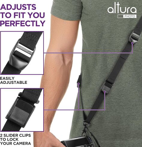 Altura Photo Camera Strap with Quick Release & Safety Tether - Camera Strap for Photographers for Sony, Nikon, & Canon in Saudi Arabia