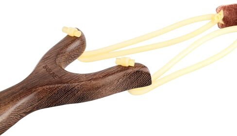 BASUNE Slingshot Wood Hunting Slingshot with 1Pcs Replacement Band and Approx 150 Clay-Iron Balls Sling Shot for Adults Hunting in Saudi Arabia