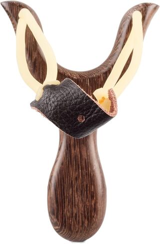 BASUNE Slingshot Wood Hunting Slingshot with 1Pcs Replacement Band and Approx 150 Clay-Iron Balls Sling Shot for Adults Hunting in Saudi Arabia