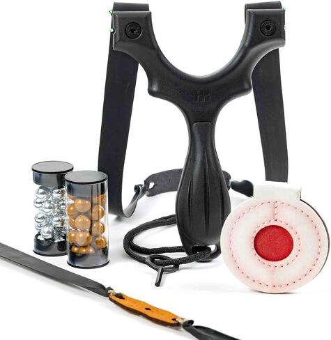 حزمة Scout X Slingshot مع الهدف، وذخيرة الفولاذ والطين، ومجموعتين من الأشرطة، مقلاع حديث للمبتدئين والخبراء في الصيد وممارسة الرماية in Kuwait