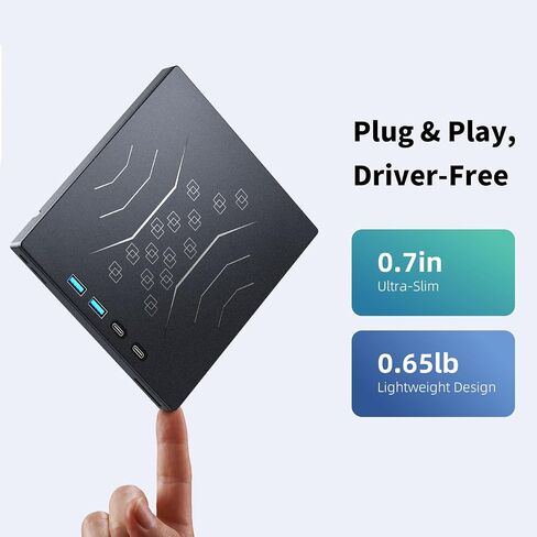 Wbacon External Blu Ray Drive, Support 100G Disc R/W & 3D BluRay Burner | 7 in 1 External Blu-Ray Drives with USB 3.0 & Type-C & 2 SD/TF Ports, CD DVD Burner for Windows 11/10/8/7/XP Laptop Desktop in Saudi Arabia