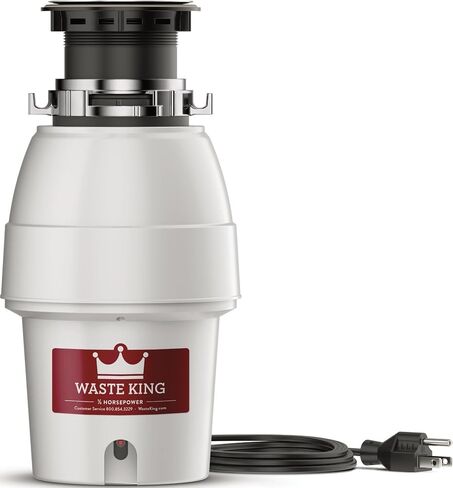 Waste King Legend Series Continuous Feed Garbage Disposal for Kitchen Sink with Power Cord, L-2600 in Kuwait