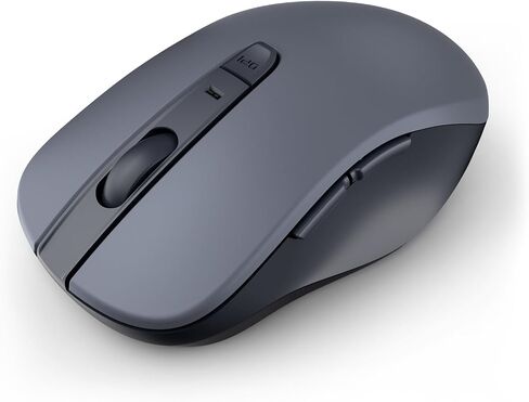 WL300 Bluetooth Mouse Silent Wireless Mice, Cordless Computer Mouse-Grey | Quiet Click, 6 Buttons, Sculpted Grip, Adjustable DPI for Laptop, PC, Mac, 18-Month Battery Life for Work Travel in Kuwait