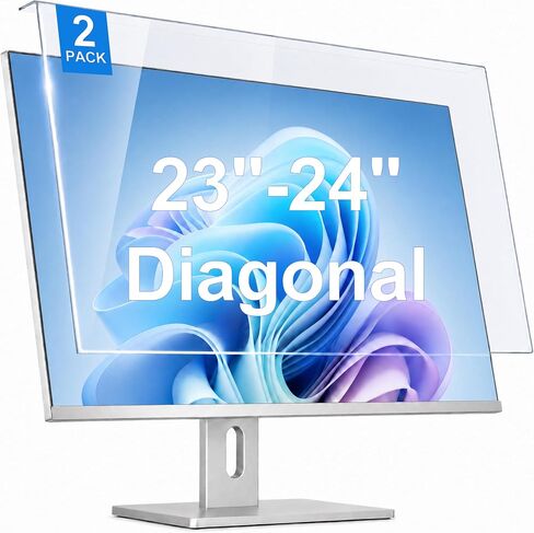 2 Pack Anti-Blue Light & Anti-Scratch Screen Protector Shield for 23, 23.6, 23.8, 24 Inches Desktop Computer Monitor, Hanging Block Filter Panel for Eye Protection | for 23, 23.6, 23.8, 24 Inches Desktop Computer Monitor, Hanging Block Filter Panel for Ey in Kuwait