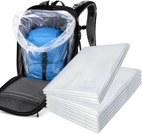Waterproof Backpack Liner fit 40–70L Packs 6 Pack for Outdoor Hiking&Travel | 5.5 Mil Double Layer 20"x36" Clear Plastic Bags, Heavy-Duty Poly Liners for Camping,Moving,Laundry,Home Storage or Organizing in Saudi Arabia