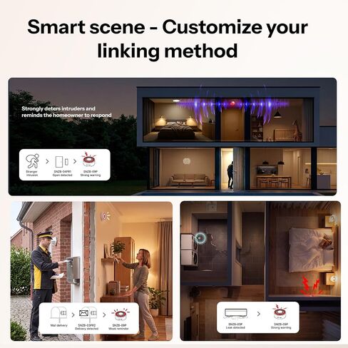 SONOFF Indoor Zigbee Siren SNZB-09P | 105 dB audible and visual alarm, linked sensor, dual power supply modes, compatible with Home Assistant in Saudi Arabia