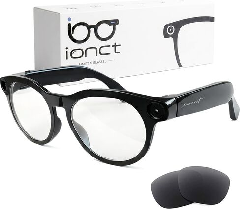 AI Smart Glasses with Camera, 4K HD Video Recording Sunglasses | Photo Capture,Real-Time Translation,Object Recognition,Open-Ear Music, Bluetooth Calls, AI Assistant in Saudi Arabia