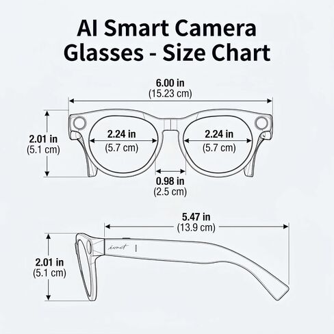 AI Smart Glasses with Camera, 4K HD Video Recording Sunglasses | Photo Capture,Real-Time Translation,Object Recognition,Open-Ear Music, Bluetooth Calls, AI Assistant in Saudi Arabia