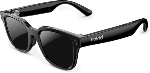 Rokid Ai Glasses Style (Non-Display), 2026 Smart Audio Sun Glasses | ChatGPT & Gemini, Real-Time Translation, 12MP Camera, Voice-Controlled Assistant, Hands-Free Calls, Productivity for Travel in Saudi Arabia