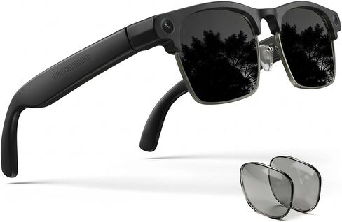 4K AI Smart Glasses with Camera, Bluetooth Call & Translation for Men Women | Video Recording Glasses | Voice Assistant | Music | IP65 Waterproo | Life Vlog Travel |Blue Light+Photochromic Lens in Saudi Arabia