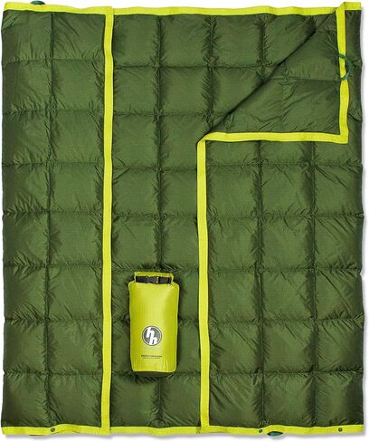 Down Camping Blanket 650 Fill Power - Ultralight Backpacking Quilt (1lb 6oz) Warm & Water-Resistant 20D Nylon Shell for Outdoors, Camping, Hiking, Travel, & Stadium - Packable in Saudi Arabia